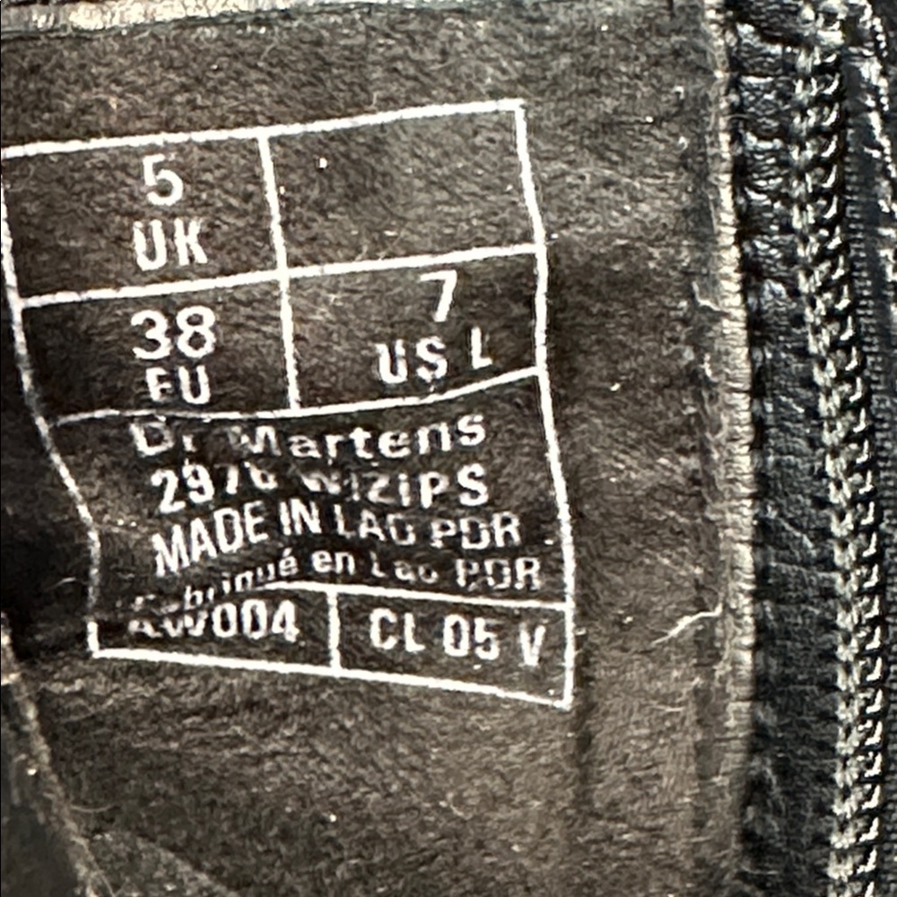Dr. Martens Black Leather Combat Boots - Picture 14 of 16